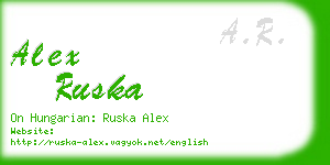 alex ruska business card